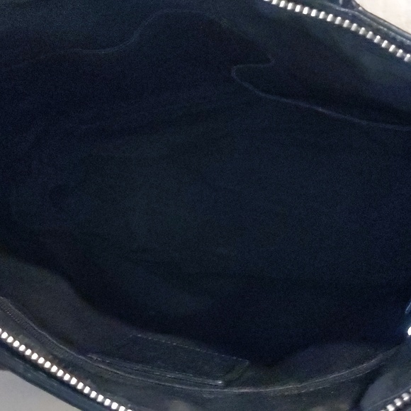 Coach Black/Grey Signature Canvas and Patent Leather Tote - Picture 8 of 16